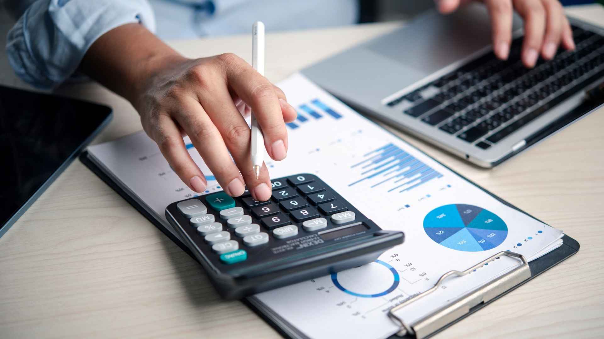 analyzing report printed on paper