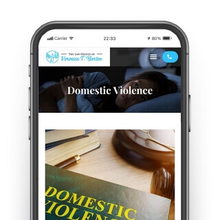 Barton Defense Mobile view