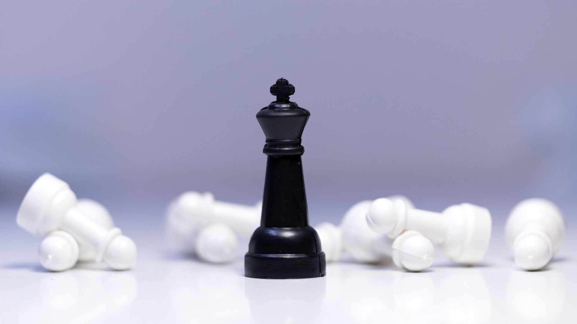 black chess piece stands