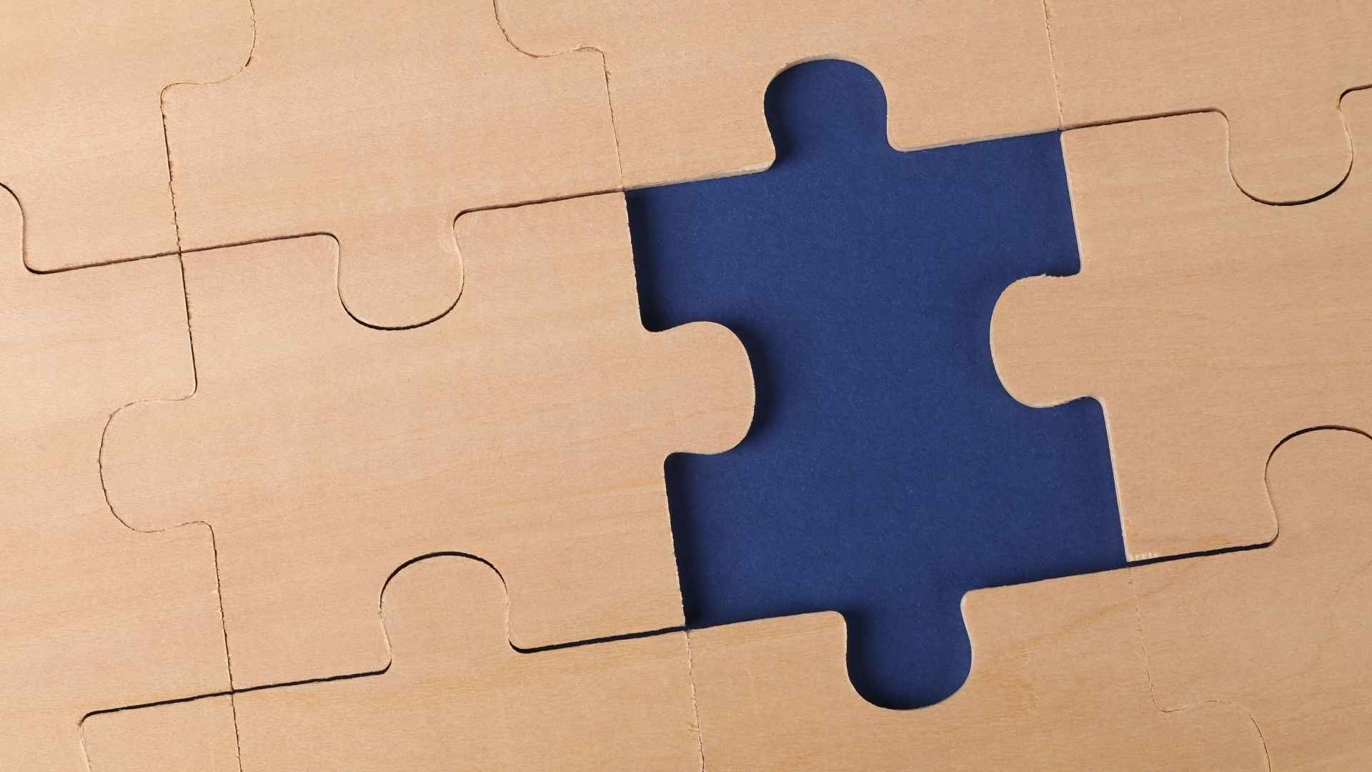 close-up photo of an unfinished jigsaw puzzle