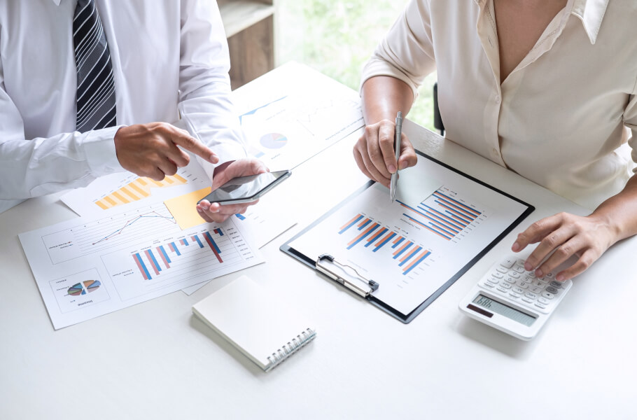 dentists checking the charts