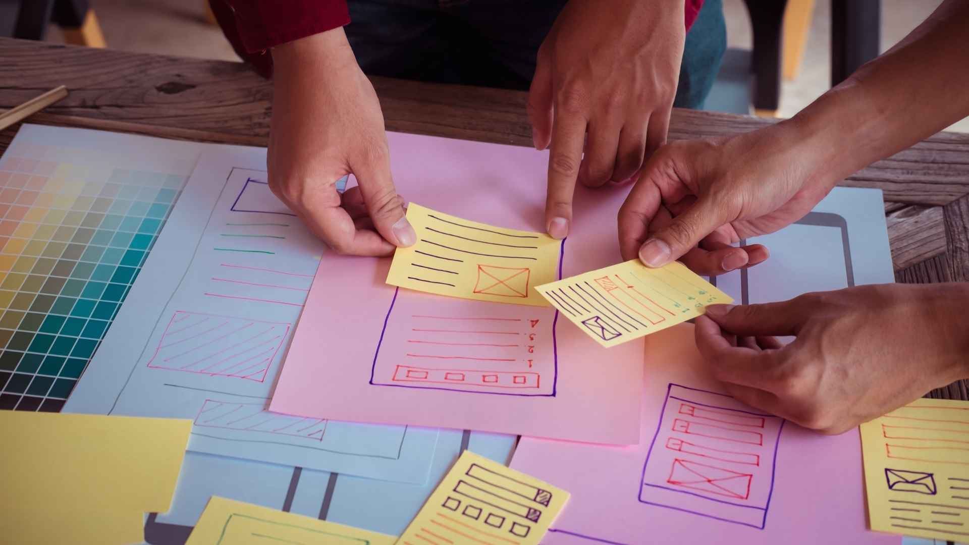 designers planning out their layout