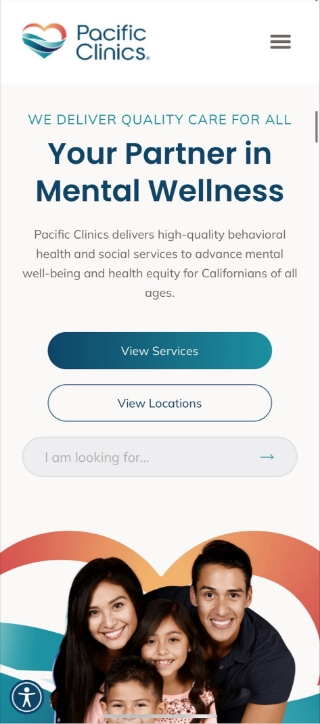 Pacific Clinics homapage