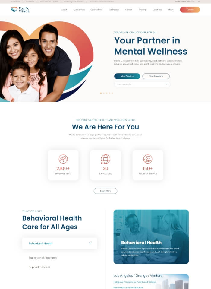 Pacific Clinics Website