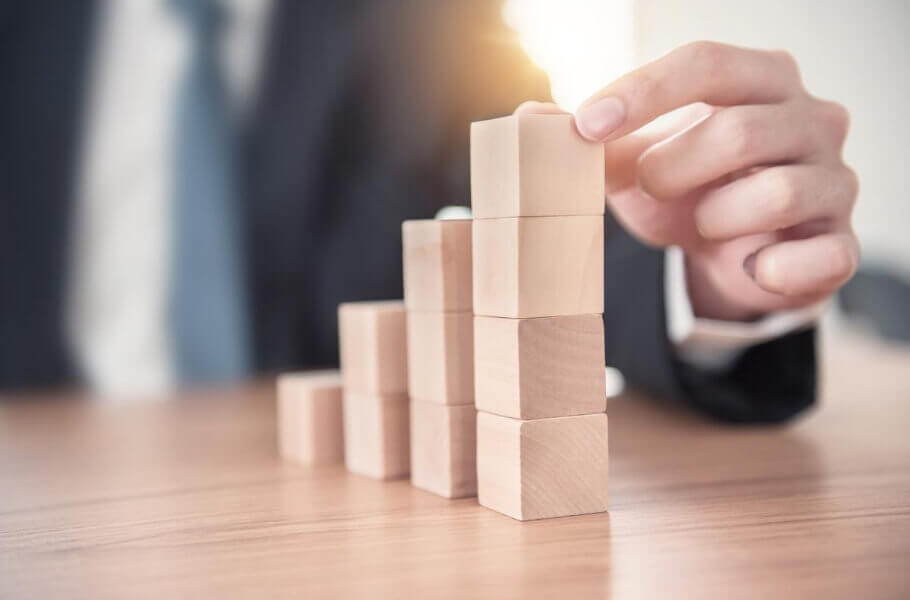 Playing wooden blocks