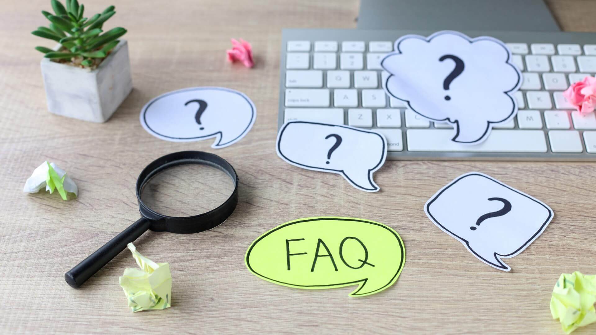 Question mark and word FAQ