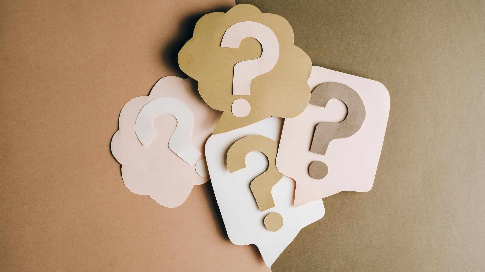 question marks on paper crafts