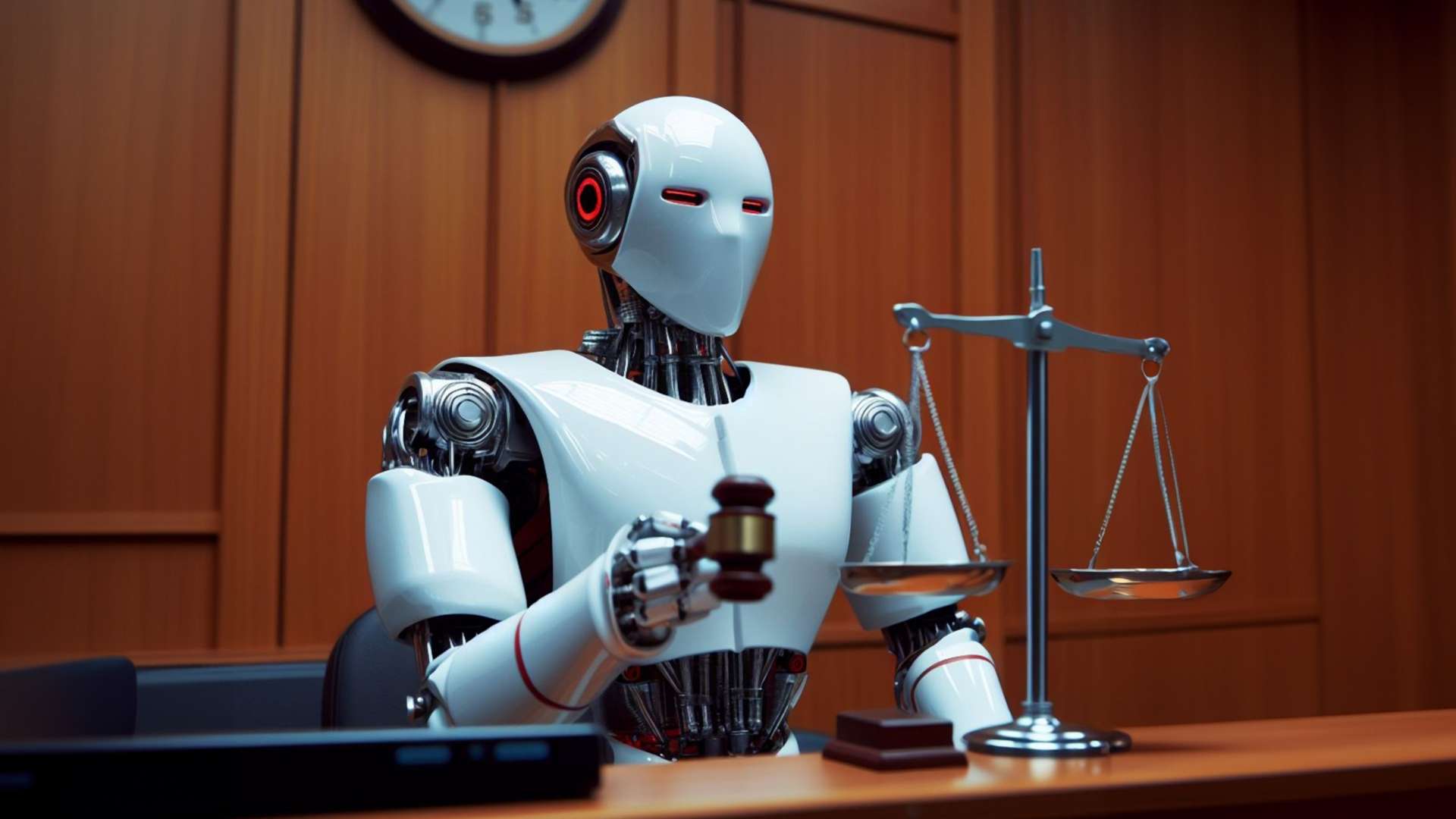 representation of AI judge ruling a case