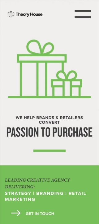 TheoryHouse homepage mobile