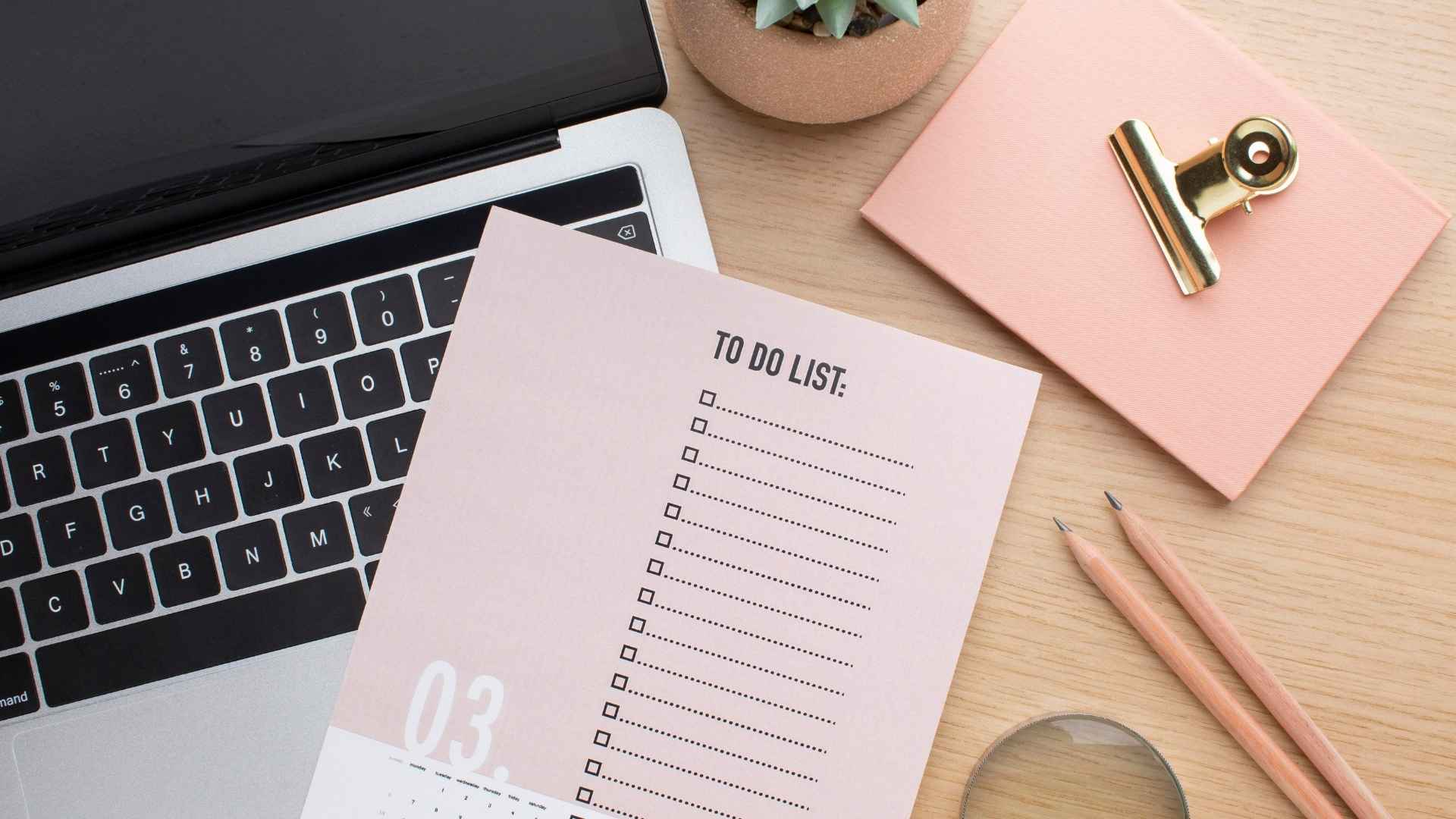 time organization concept with planner view