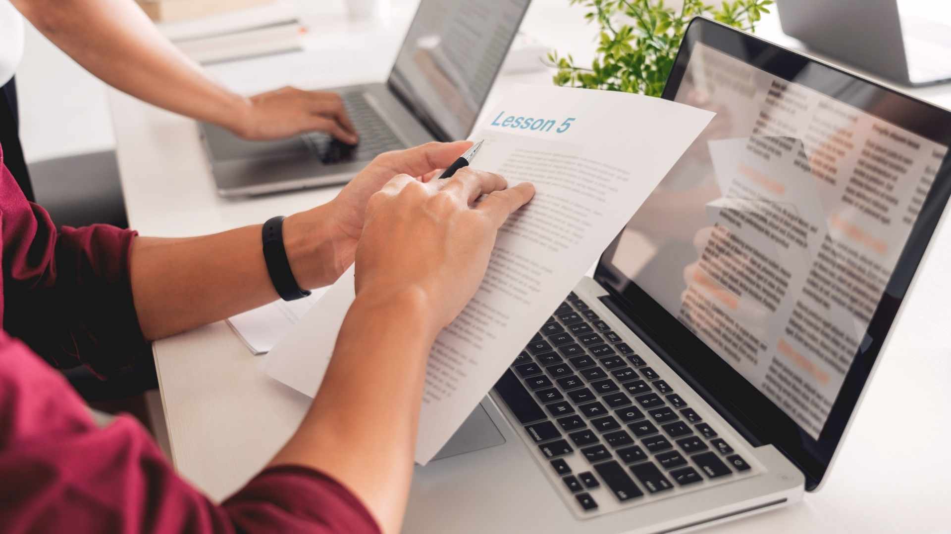 two person using their laptop for content creation