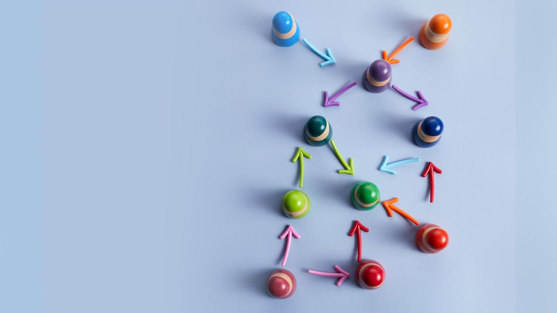 wooden pins interconnected