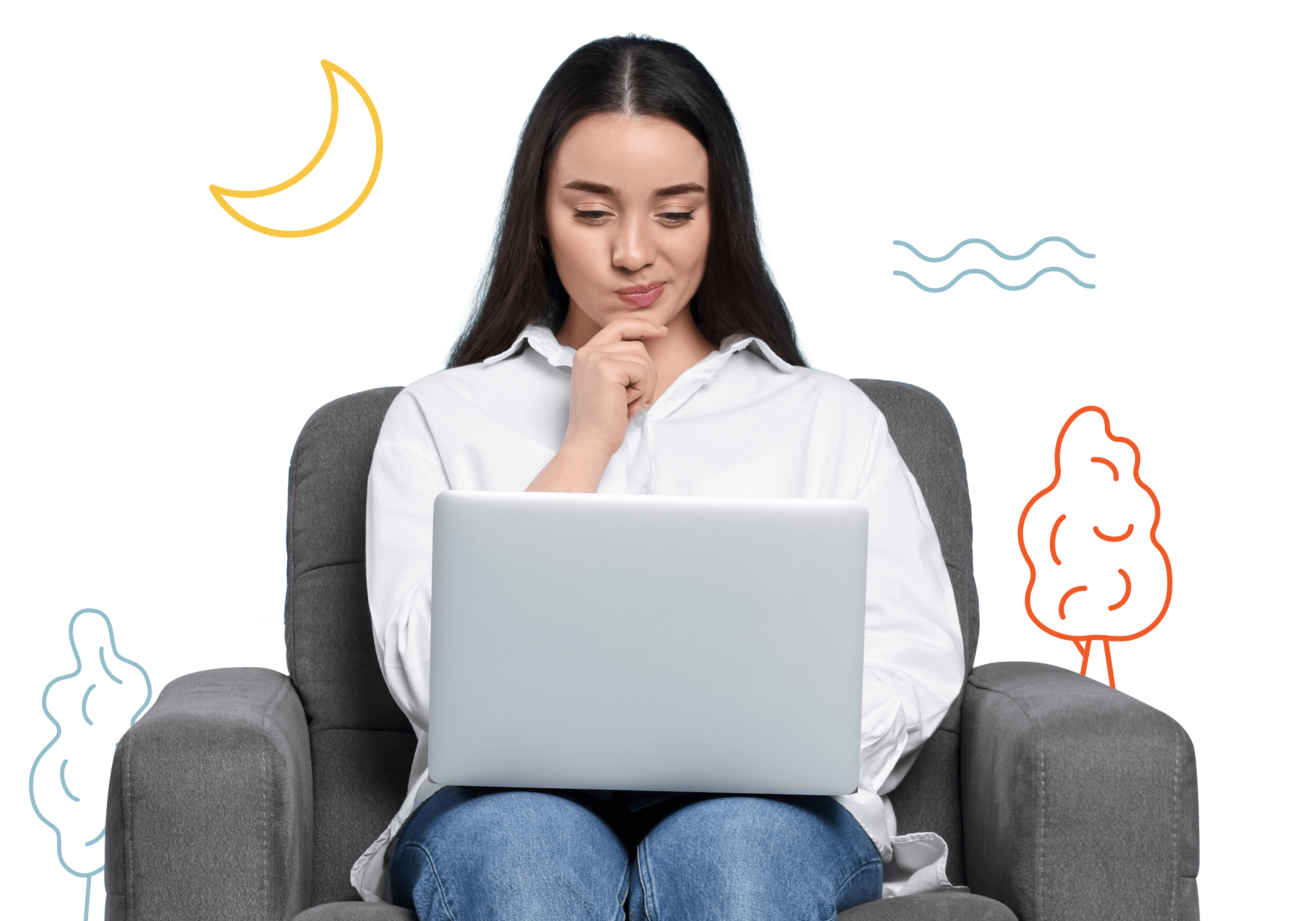 Confusing person using a Laptop