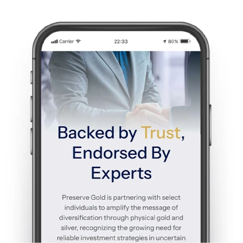 Preserve Gold Mobile View