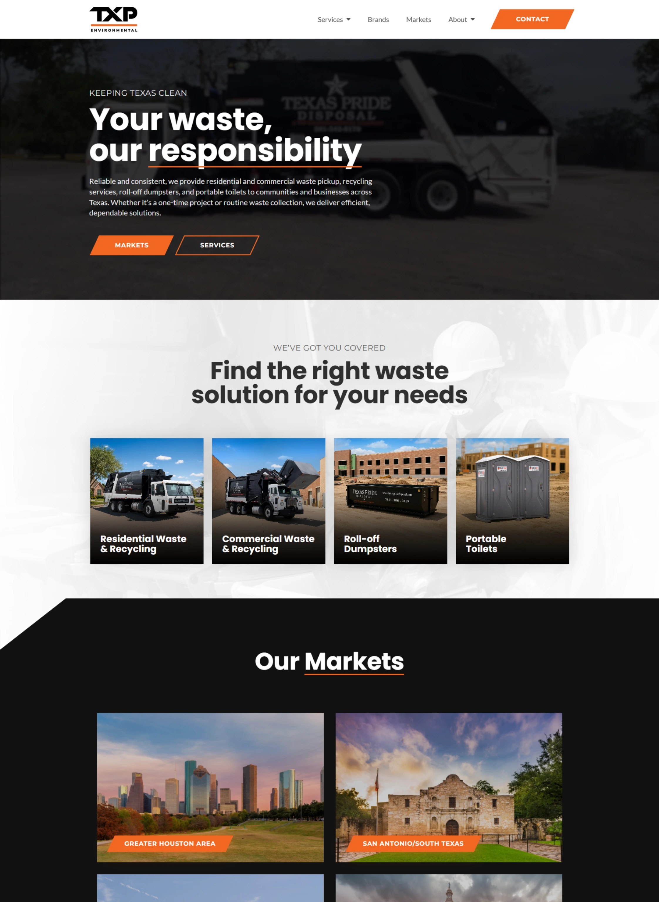 TXP Environmental website